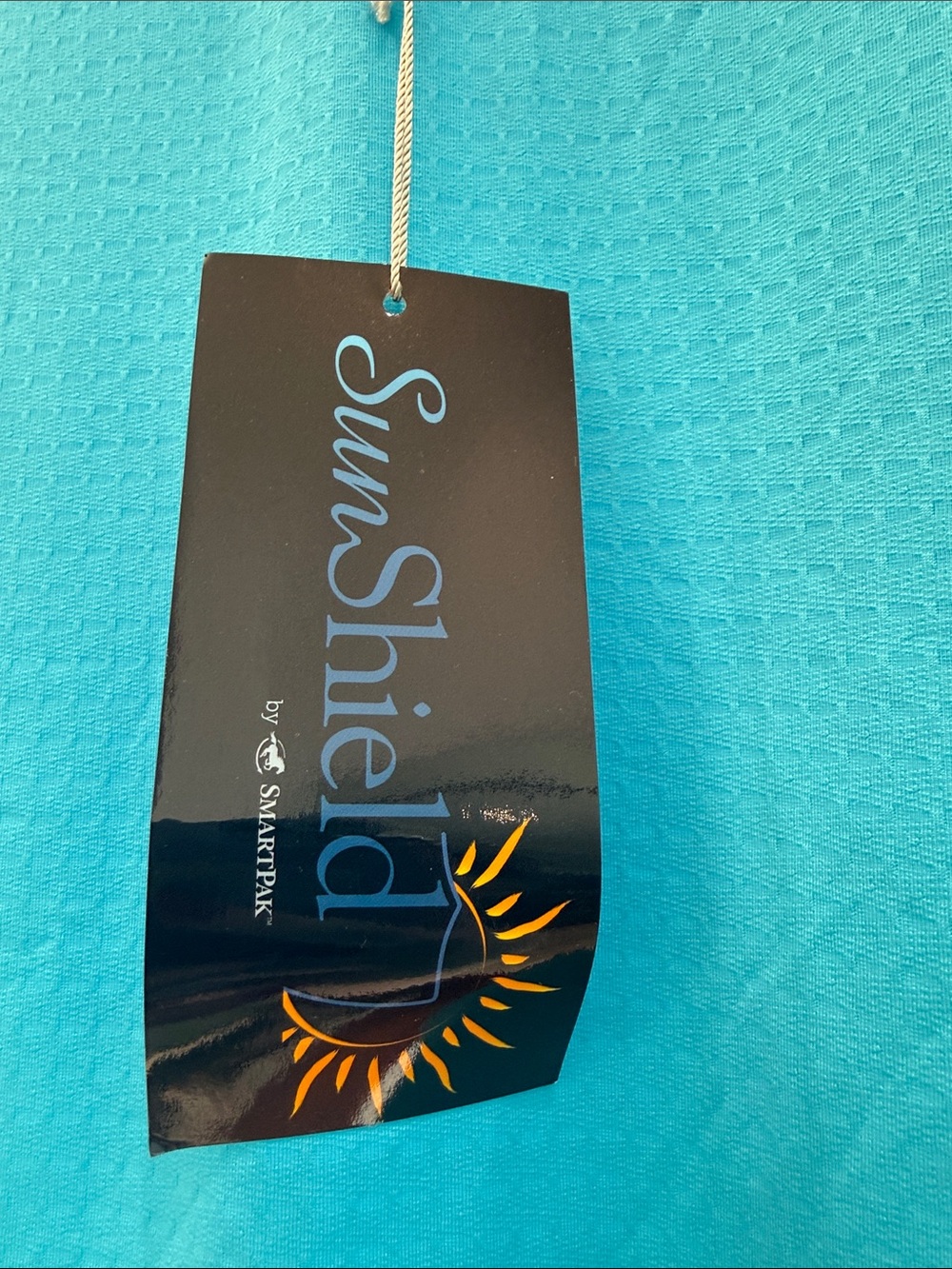SmartPak SunShield Aqua Blue Lightweight Sun Shirt - Picture 4 of 6
